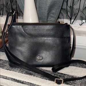 Radley London Black Leather Crossbody Bag
